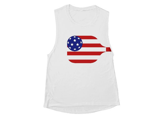 Patriotic Pickleball Muscle Tank