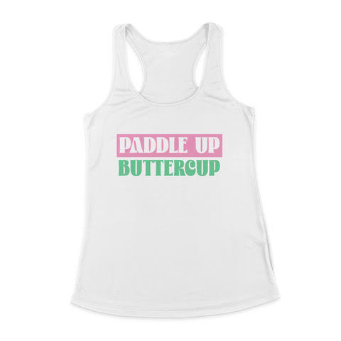 Paddle Up Pink/Green Performance Tank