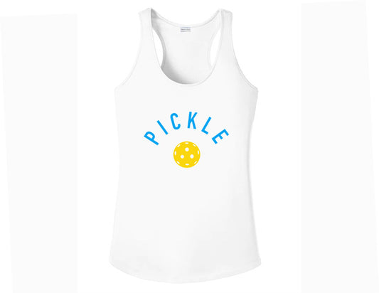 Pickle Ball Performance Tank White